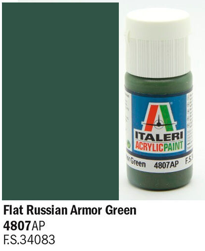 Akrylmaling Flat Russian Armor Green Italeri 4807AP - 20 ml