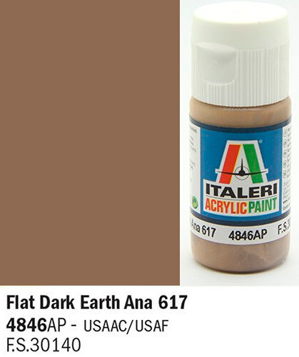 Akrylmaling Flat Dark Earth Ana 617 Italeri 4846AP - 20 ml