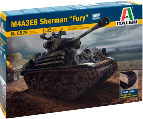 M4A3E8 Sherman Fury Italeri 1:35 Byggesett