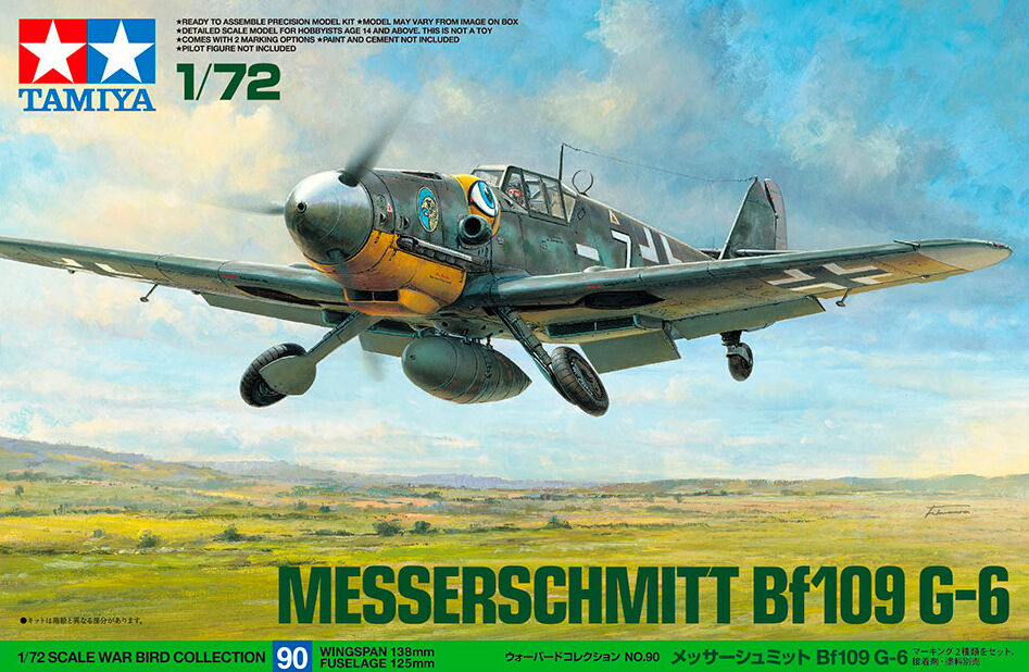 Messerschmitt BF109 G-6 1:72 Tamiya 1:72 Byggesett