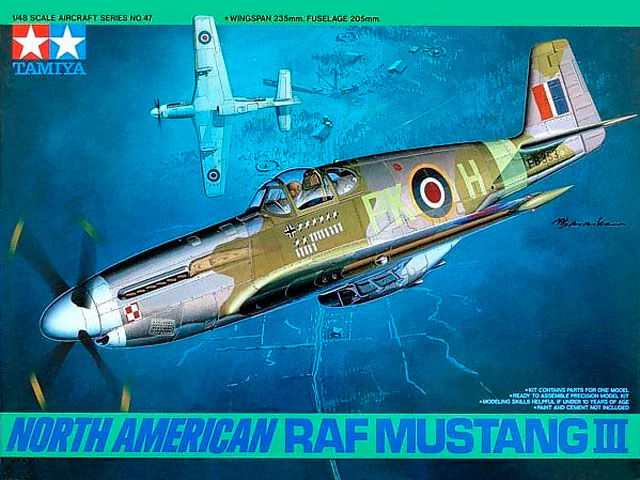 North American RAF Mustang III Tamiya 1:48 Byggesett