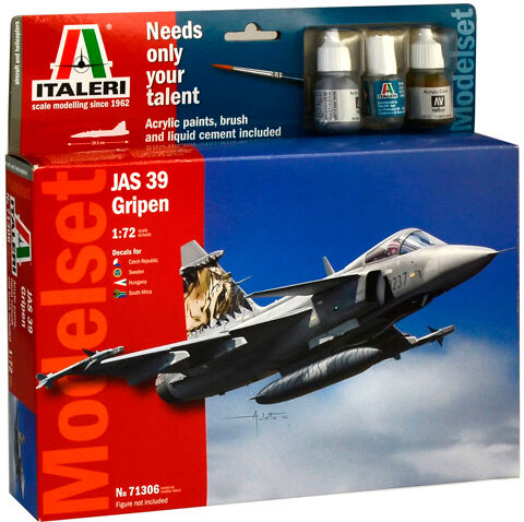 JAS 39 Gripen Model Starter Set Italeri 1:72 Byggesett