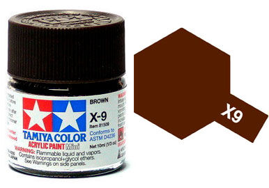 Akrylmaling MINI X-9 Brown Tamiya 81509 - 10ml
