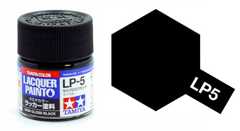 Lakkmaling LP-5 Semi Gloss Black Tamiya 82105 - 10ml