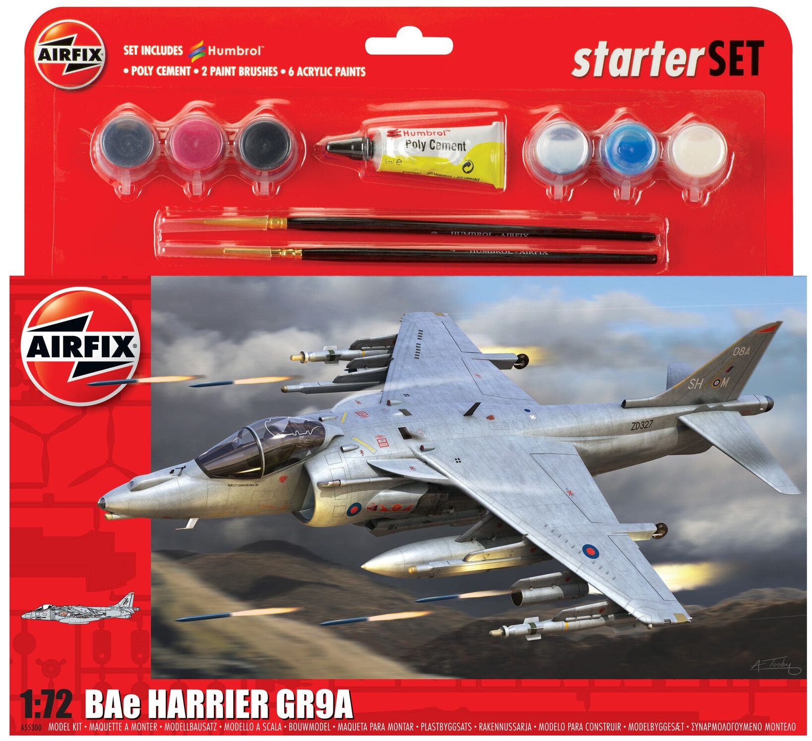 BAE Harrier GR.9A Starter Set 20cm Airfix 1:72 Byggesett
