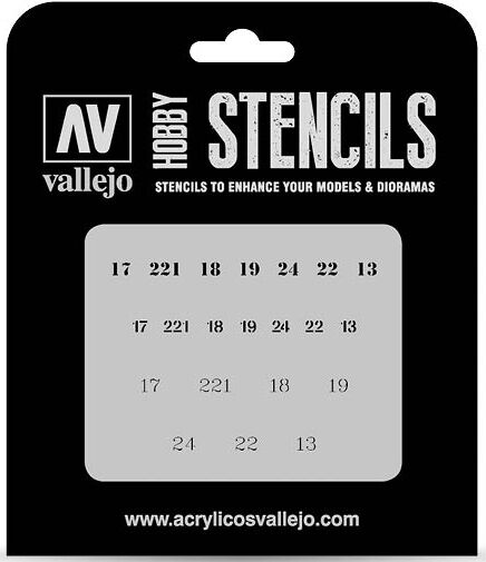 Hobby Stencils Soviet Numbers WWII Vallejo