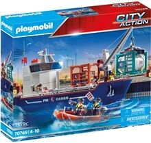 Playmobil 70769 Playmobil Cargo Frakteskip med Båt