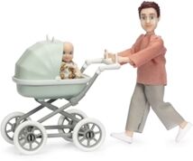 Lundby Dukke med Baby & Vogn