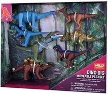 Wild Republic Moveable Dinosaur Set