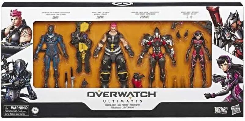 Overwatch, Actionfigurer - Genji, Zarya, Pharah, D.Va