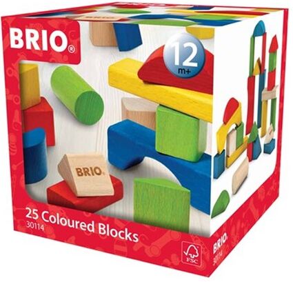 BRIO, Byggeklosser, 25 farger tre