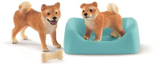 Schleich, Shiba Inu Mother And Puppy