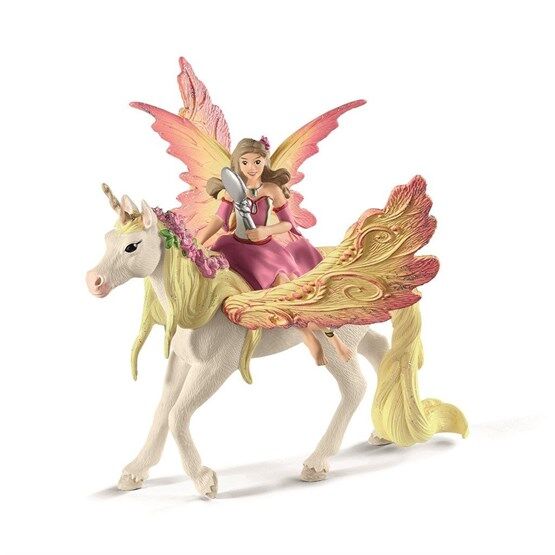 Schleich, Fairy Feya with Pegasus unicorn