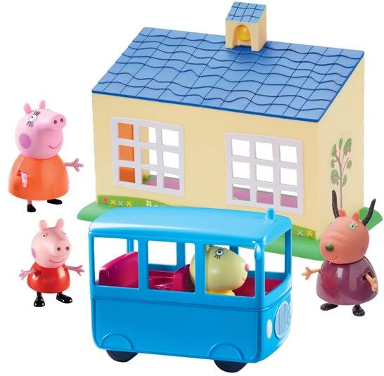 Peppa Gris Skole og buss lekesett