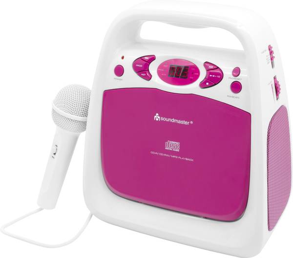 Soundmaster Sing-Along Bærbar Cd-Spiller Fra Soundmaster - Rosa