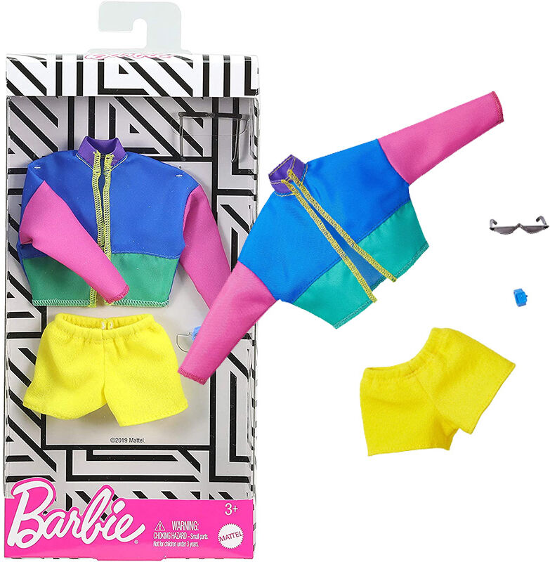 Barbie Fashions - Farget Jakke Og Gul Shorts