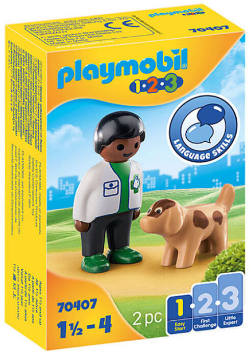 Playmobil 123 - Veterinær Med Hund 70407