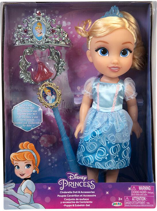 Disney Prinsesse - Askepott Dukke Med Tiara