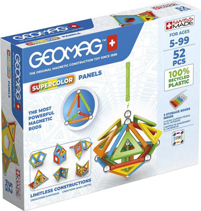 Geomag Supercolor Panels Resirkulert Plastikk - 52 Deler