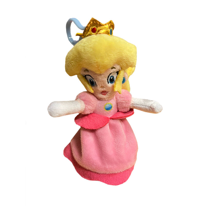 Nintendo Super Mario Plysj Nøkkelring 14 Cm - Prinsesse Peach