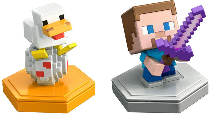 Minecraft Mini Figurer. 2-Pakning - Attacking Steve