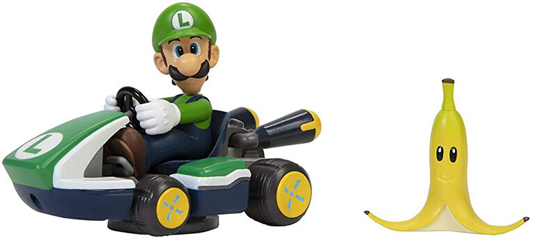 Nintendo Mario Kart - Spin Out Luigi Kart Med Banan