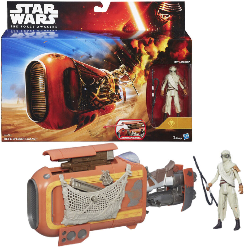 Star Wars Rey'S Speeder Kjøretøy Med Rey 10 Cm Figur