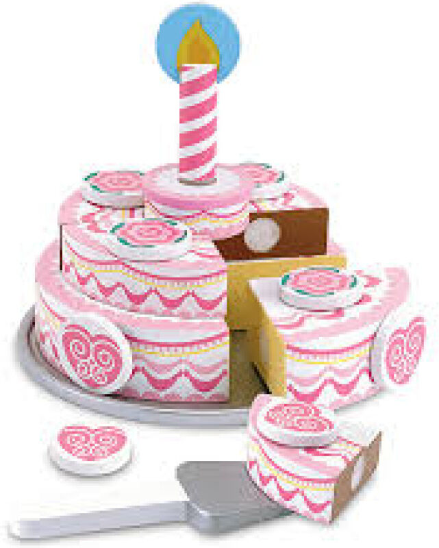 Melissa & Doug - 3 Etasjers Bursdagskake I Tre