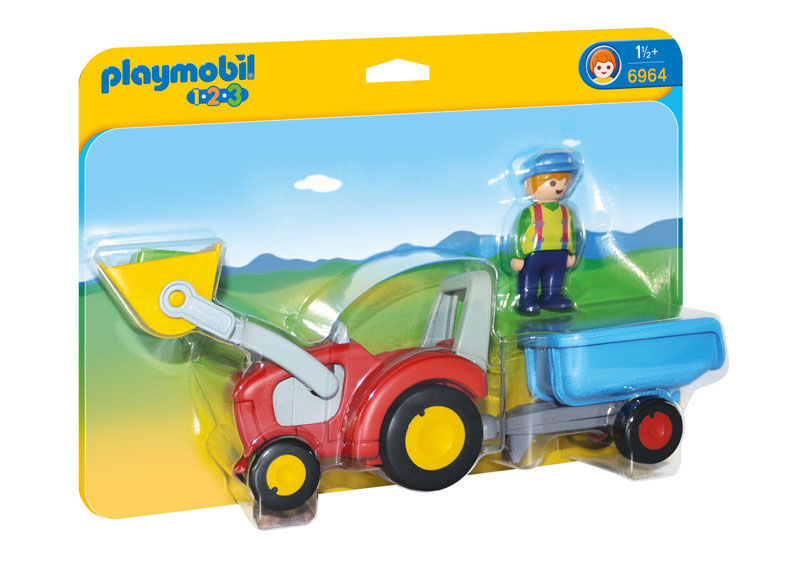 Playmobil 123 - Bonde Med Traktor Og Tilhenger 6964