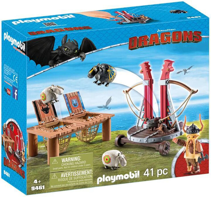 Playmobil Dragerytterne - Gugge Langrap Med Saueslynga 9461