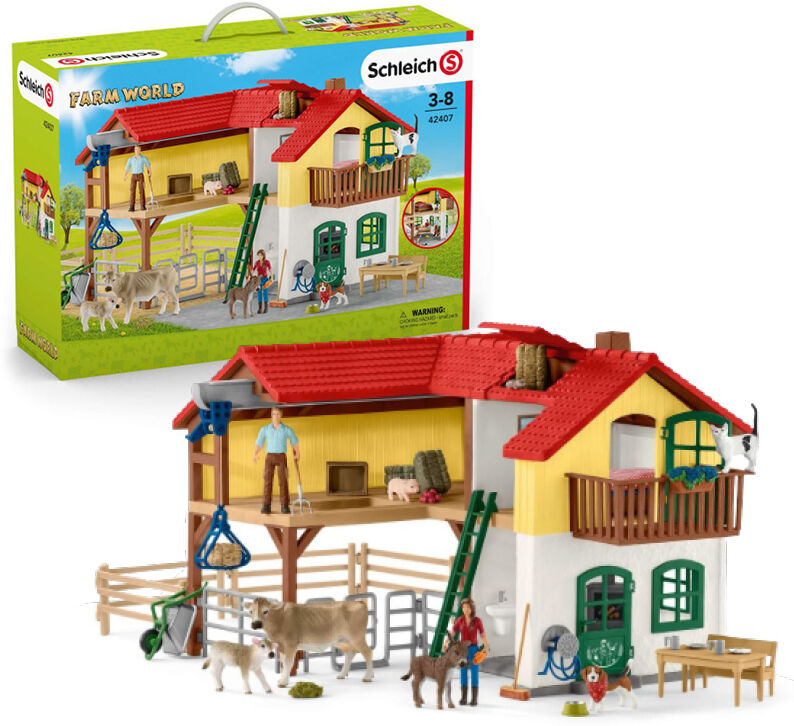 Schleich Farm World - Gårdhus Med Stall Og Dyr 42407