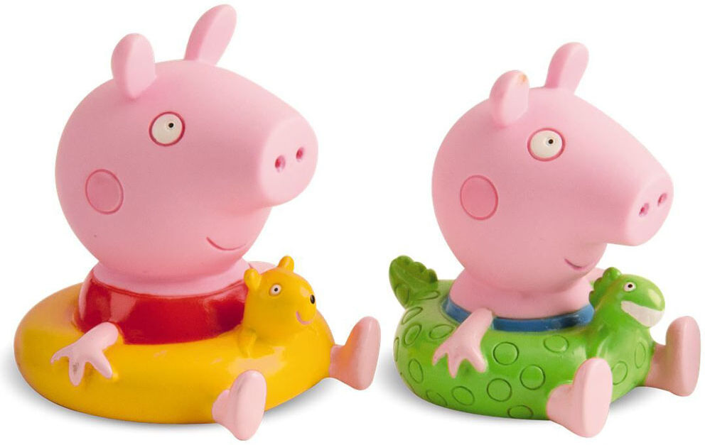 Peppa Gris Badefigurer 2 Stk- Peppa Og Georg