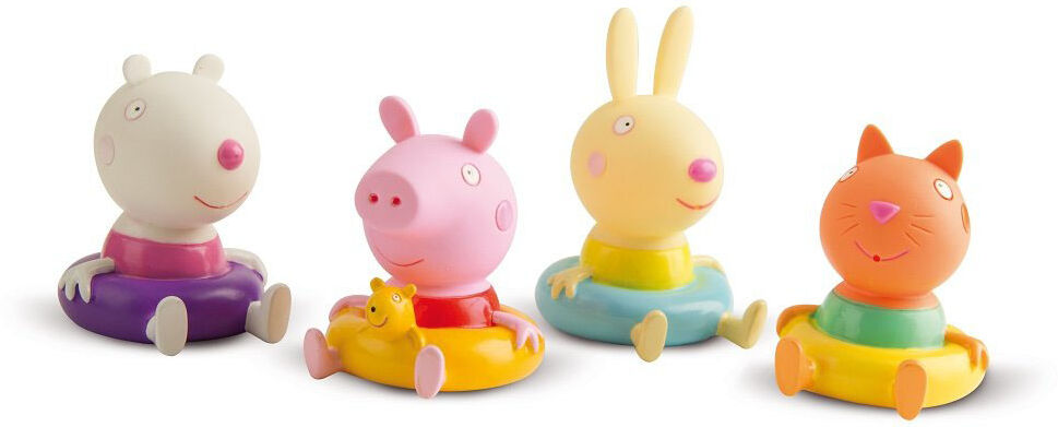 Peppa Gris Badefigurer 4 Stk- Peppa Og Vennene Sine