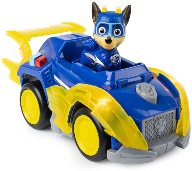 Paw Patrol Mighty Pups Superpaw - Chase Med Kjøretøy