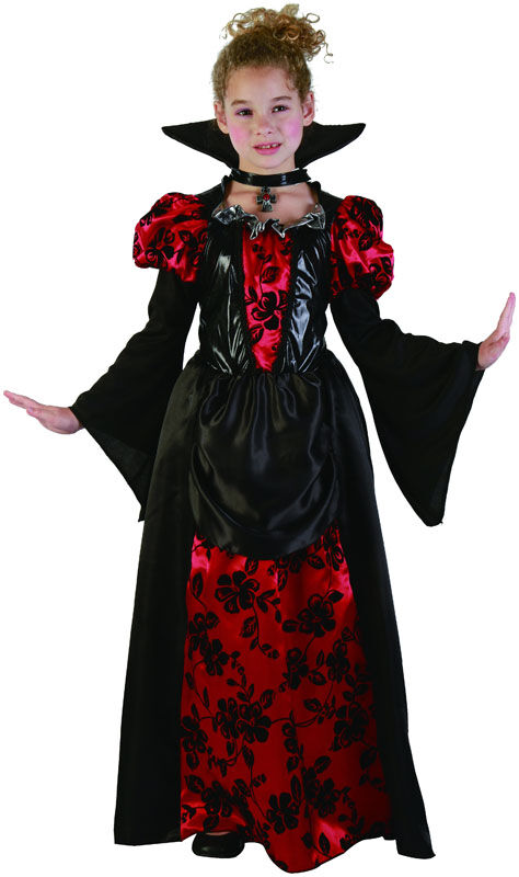 Halloween Vampyr Kostyme Jente - Small 4-6 År