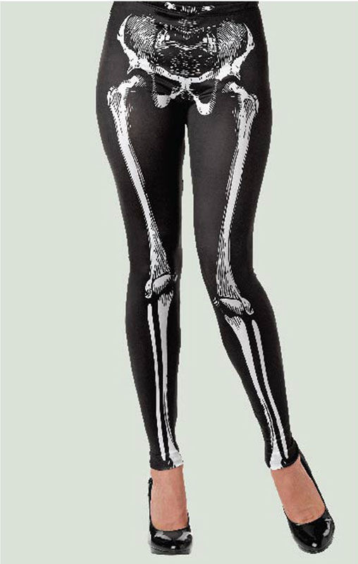 Halloween Skjelett Tights - Voksen