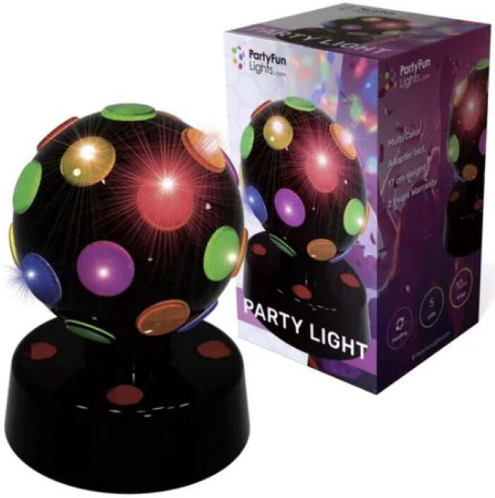 Partyfun Lights - Fargerik Discokule 10 Cm