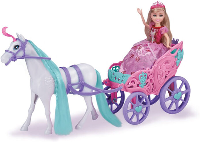 Sparkle Girlz Dukke - Prinsesse Med Hest Og Vogn