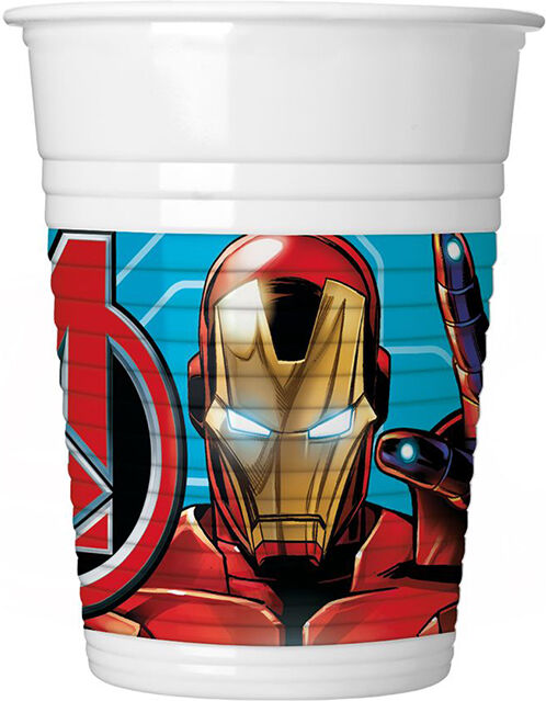 Marvel Avengers Plastkopper 2 Dl - 8 Stk