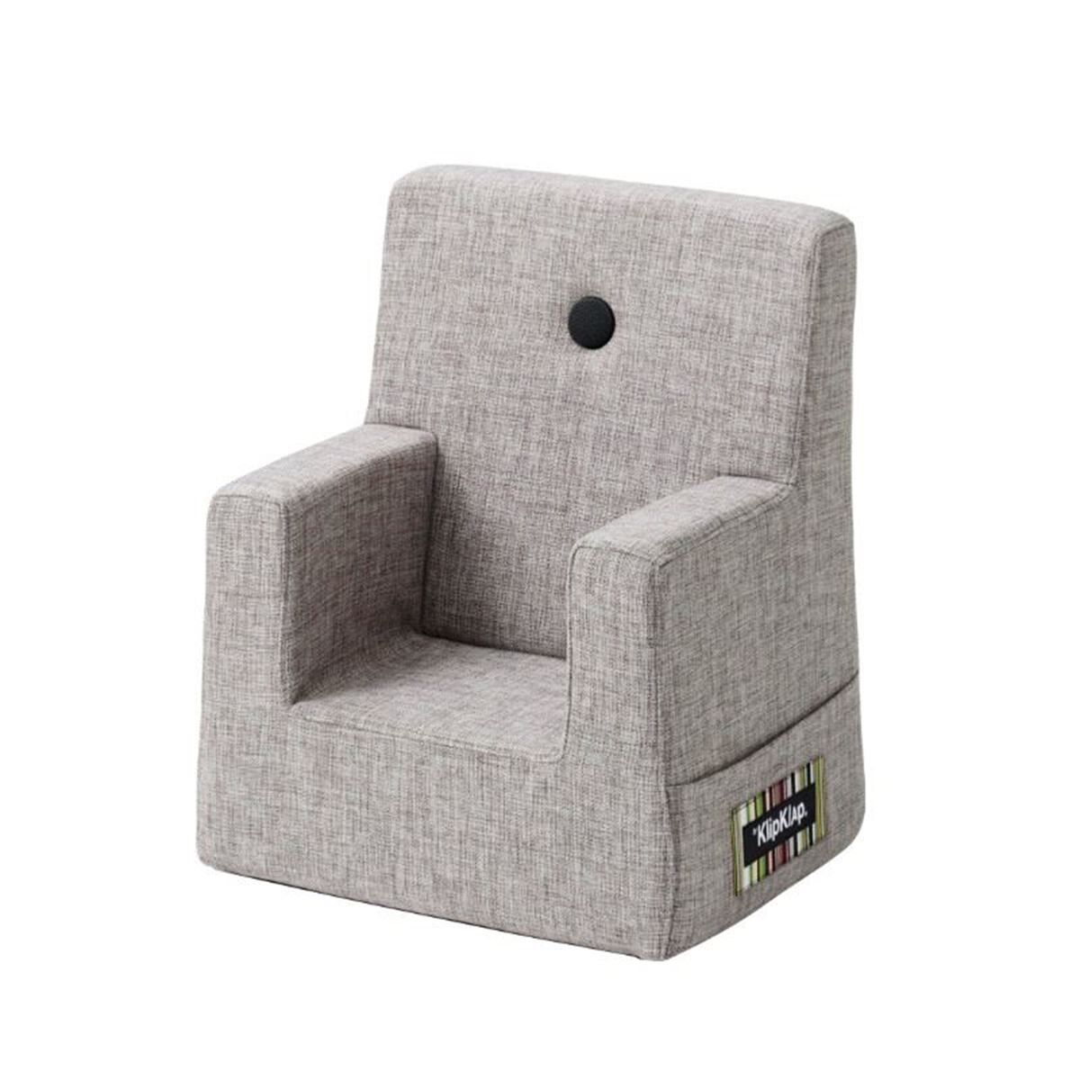 byKlipKlap Kids Chair - Multi grey with grey buttons