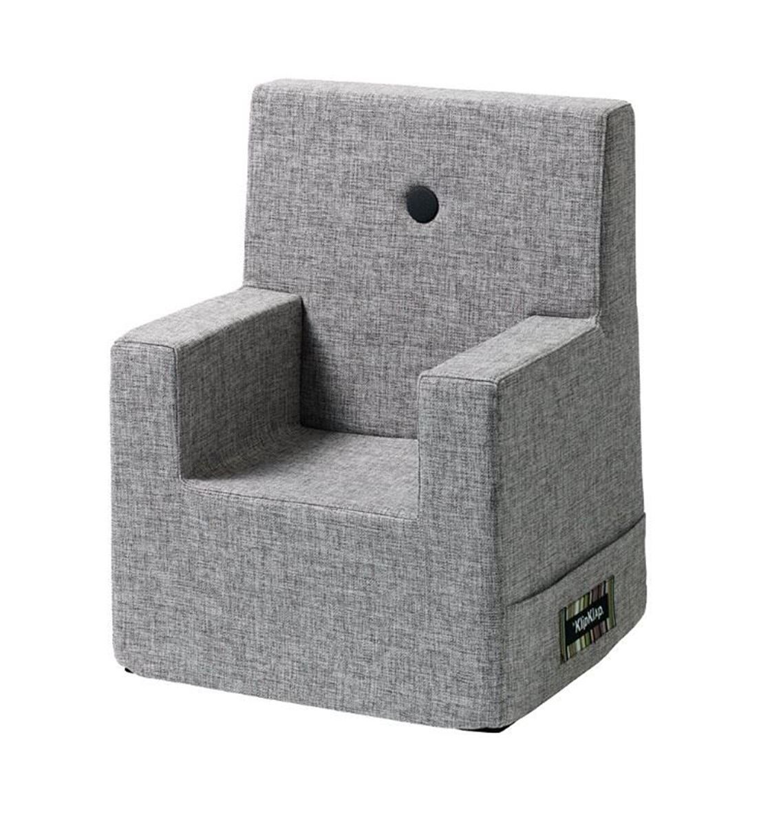 byKlipKlap Kids Chair XL - Multi grey with grey buttons
