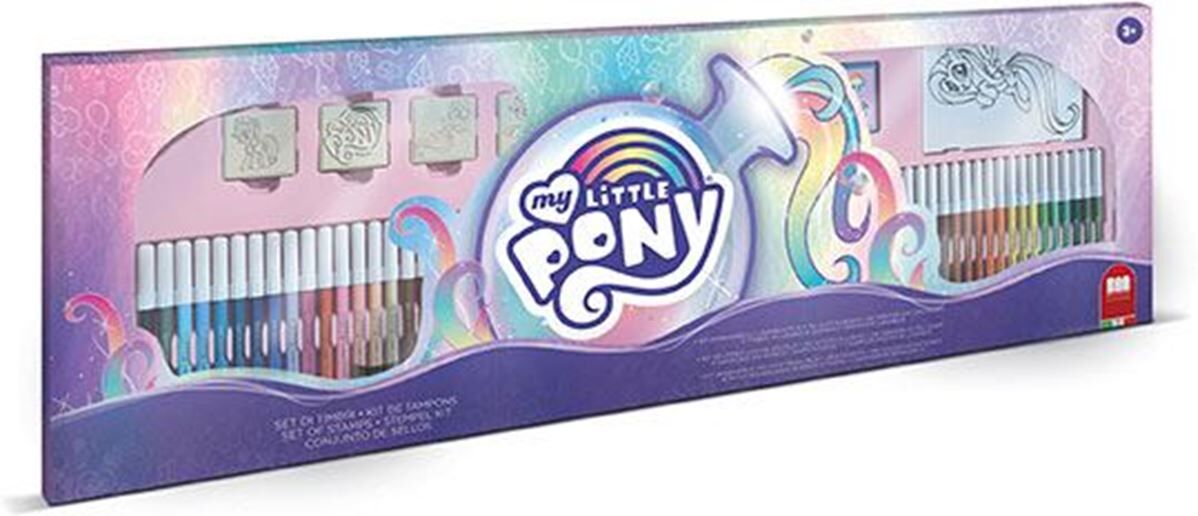 My Little Pony Fargesett XL - med 60 tusjer, stempler, klistermerker++