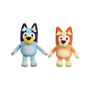 Gaatpot Peluche 2Pcs Bluey & Bingo Plush Doll Cartoon Animal Soft Stuffed Toys Kids Gift (Idade Mínima: 1 Ano - 10x10x10cm)
