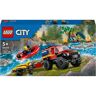 Camião Dos Bombeiros 4x4 Com Barco De Resgate Lego City Fire