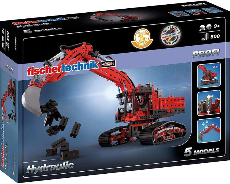 Fischertechnik hydraulic excavadora hidráulica para niños