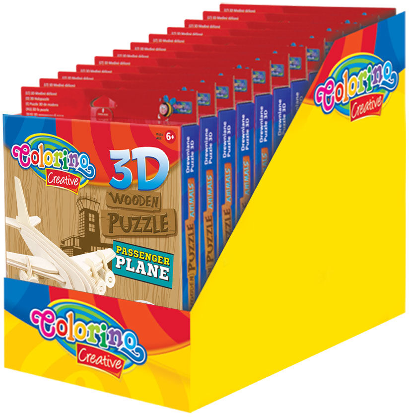 Colorino Dis 12 Unds Set De Puzzles 3d