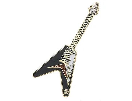Na Pin Guitarra Flying V Black (2,5 cm)