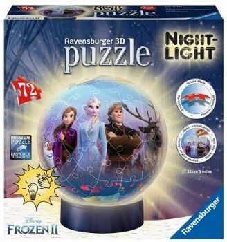 Ravensburger Puzzel 3D Puzzle Ball - Frozen 2 Night-Light (72 Peças)