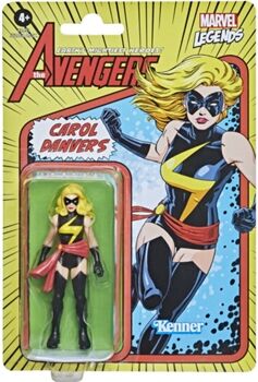 Marvel Classic Figura de Ação Carol Danvers (Captain Marvel) Marvel Legends Recollect Retro (Idade Mínima: 4 anos)