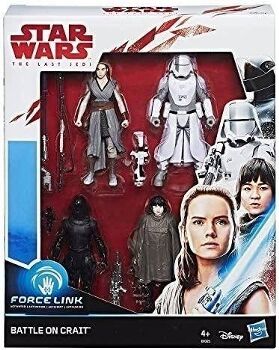 S/marca Conjunto de Figuras de Ação Star Wars The Last Jedi Batalha em Crait (4 unidades)